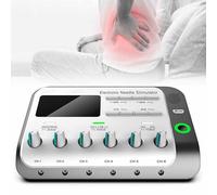 NVYAZJ Strumento Elettronico per Terapia di Agopuntura, Macchina a Impulsi a 6 Canali di Uscita, Larghezza/intensità/frequenza Dell'impulso Regolabili, 3 Trattamenti di Forma D'onda per Massaggio