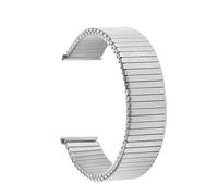 NVYRFS 12mm 14mm 16mm 18mm 20mm Cinturino elastico for orologio in acciaio inossidabile Cinturino in metallo elastico for orologio da uomo e da donna Cinturino universale da polso(Silver,18mm)