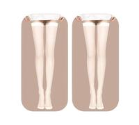 NVYRFS 2 Paia di Calze da Donna, Calze Nere Trasparenti Sexy in Seta, Calze sottilissime Fino alla Coscia(White)