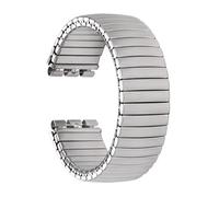 NVYRFS Bracciale retrattile con cinturino ad espansione elasticizzato in acciaio inossidabile argento opaco lucido da 17 mm a 20 mm(Matte Silver,17mm)