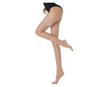 NVYRFS Calze Autoreggenti Trasparenti Elastiche for Le Gambe, da Donna, Taglie Forti, Sexy, in Pizzo, Alte Fino alla Coscia e al Ginocchio(Skin,S)
