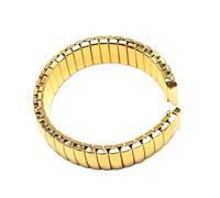 NVYRFS Cinturino elastico in acciaio inossidabile 12mm 14mm 16mm 18mm 20mm 22mm Stretch Expansion Metal Watch Band Uomo Donna Accessori for polsini(Gold,18mm)
