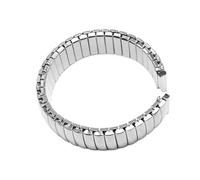 NVYRFS Cinturino elastico in acciaio inossidabile 12mm 14mm 16mm 18mm 20mm 22mm Stretch Expansion Metal Watch Band Uomo Donna Accessori for polsini(Silver,16mm)