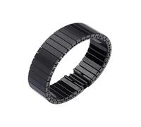 NVYRFS Cinturino elastico in acciaio inossidabile, cinturino in metallo con estensione, accessorio for orologio da polso for uomo e donna(Black-18mm,S-136mm)