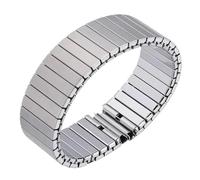 NVYRFS Cinturino elastico in acciaio inossidabile, cinturino in metallo con estensione, accessorio for orologio da polso for uomo e donna(Silver-22mm,XS-122mm)