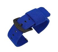 NVYRFS Cinturino elastico in nylon intrecciato a sgancio rapido da 18 mm, 20 mm, 22 mm e 24 mm, cinturino di ricambio for orologio sportivo da uomo.(Blue-black,18mm)