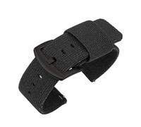 NVYRFS Cinturino elastico in nylon intrecciato a sgancio rapido da 18 mm, 20 mm, 22 mm e 24 mm, cinturino di ricambio for orologio sportivo da uomo.(Black-black,18mm)