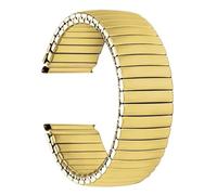 NVYRFS Cinturino elastico universale in acciaio inossidabile da uomo, cinturini for orologi in metallo, braccialetti di ricambio, accessori(Gold,22mm)