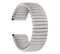 NVYRFS Cinturino elastico universale in acciaio inossidabile da uomo, cinturini for orologi in metallo, braccialetti di ricambio, accessori(Silver,12mm)