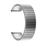 NVYRFS Cinturino for orologio elastico elasticizzato 18 mm 20 mm 22 mm cinturino in acciaio inossidabile universale in metallo(Silver-L,20mm)