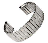 NVYRFS Cinturino for orologio elastico in metallo 20mm 22mm Bracciale ad espansione elasticizzata in acciaio inossidabile Fascia opaca lucida(Silver,20mm)