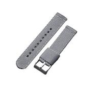 NVYRFS Cinturino for orologio impermeabile in nylon da 20 mm e 22 mm, cinturino di ricambio universale a righe(Gray,20mm)