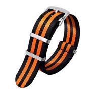 NVYRFS Cinturino in nylon traspirante da 20 mm, cinturino sportivo da 22 mm, cinturino di ricambio leggero e resistente, adatto for l'uso quotidiano.(BlackOrange1,20mm)