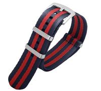 NVYRFS Cinturino in nylon traspirante da 20 mm, cinturino sportivo da 22 mm, cinturino di ricambio leggero e resistente, adatto for l'uso quotidiano.(BlueRed1,22mm)