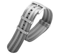 NVYRFS Cinturino in nylon traspirante da 20 mm, cinturino sportivo da 22 mm, cinturino di ricambio leggero e resistente, adatto for l'uso quotidiano.(Gray-White,20mm)