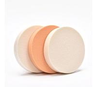 Nvzi 3 spugne rotonde per trucco, primer viso compatto per cipria, spugnette di ricambio per fondotinta cosmetico impeccabile, sensibile e tutti i tipi di pelle, 1 carnagione, 2 bianche (90 mm)