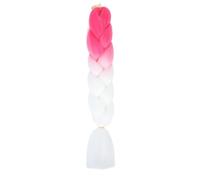 Nvzi 8 extension jumbo da 61 cm, colore arcobaleno sfumato, sintetiche ad alta temperatura, per trecce all'uncinetto, trecce intrecciate, da rosa a bianco, 62