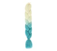 Nvzi 8 extension jumbo da 61 cm, colore arcobaleno sfumato, sintetiche ad alta temperatura, per trecce all'uncinetto, trecce intrecciate, da biondo a verde lago