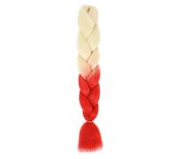 Nvzi 8 extension jumbo da 61 cm, colore arcobaleno sfumato, sintetiche ad alta temperatura, per trecce all'uncinetto, trecce intrecciate, da biondo a rosso
