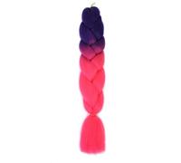 Nvzi 8 extension jumbo in capelli sintetici ad alta temperatura, 61 cm, colore arcobaleno sfumato, per trecce all'uncinetto, trecce e trecce, H
