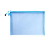 Nvzi -b - 10 trousse per cosmetici, formato A4, portadocumenti, in rete, per documenti, documenti, documenti, documenti, documenti e documenti, con cerniera, 33,5 x 24 cm, blu