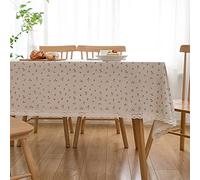 Nvzi -c Tovaglia in stile campagna, con stampa di ciliegie rosa, tovaglia da tè per la casa, pizzo all'uncinetto (200 x 140 cm)