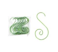 Nvzi Confezione da 50 ganci a S resistenti, 2,3 x 4,5 cm, in metallo, per appendere, organizzazione della casa e oggetti decorativi, verde chiaro