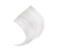 Nvzi Frangia colorata con clip senza cuciture, 10 x 14 cm, bianco