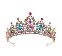 Nvzi Tiara da sposa da principessa, coroncina da sposa, corona da sposa, corona da sposa, con strass di cristallo, gioiello decorativo per regina, sposa, compleanno, ballo, matrimonio, concorso