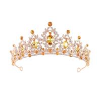 Nvzi Tiara da sposa da principessa, coroncina da sposa, corona da sposa, corona da sposa, con strass di cristallo, gioiello decorativo per regina, sposa, compleanno, ballo, matrimonio, concorso di