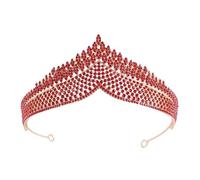 Nvzi Tiara da sposa da principessa, tiara da sposa, corona da sposa, corona da sposa, coroncina con strass di cristallo, gioiello decorativo per regina, sposa, compleanno, ballo di fine anno