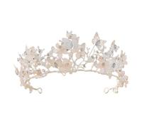 Nvzi Tiara da sposa da principessa, tiara da sposa, corona da sposa, corona da sposa, coroncina con strass, gioiello decorativo per regina, ragazza, sposa, compleanno, ballo di fine anno, matrimonio