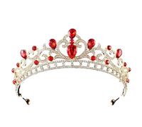 Nvzi Tiara da sposa da principessa, tiara da sposa, corona da sposa, corona da sposa, coroncina con strass di cristallo, gioiello decorativo per regina, sposa, compleanno, ballo di fine anno