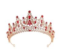 Nvzi Tiara da sposa da principessa, tiara da sposa, corona da sposa, corona da sposa, coroncina con strass di cristallo, gioiello decorativo per regina, sposa, compleanno, ballo di fine anno