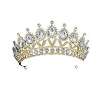 Nvzi Tiara da sposa da principessa, tiara da sposa, corona da sposa, corona da sposa, coroncina con strass, gioiello decorativo per regina, ragazza, sposa, compleanno, ballo di fine anno, matrimonio
