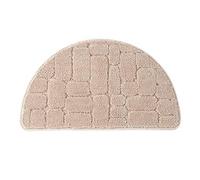 Nvzi Zerbino per ingresso a mezza luna, tappetino da bagno semicircolare, antiscivolo, super assorbente, in microfibra, tappeto morbido al tatto, tappeto da doccia, per casa, bagno, camera da letto