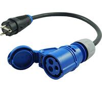 NW Powersolutions NW10002 CEE - Raccordo 230 V 16 A su spina Schuko 3 x 2,5 mm2, in gomma, IP44, per campeggio, caravan, barca, mercati, adattatore esterno