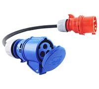 NW Powersolutions NW10008 - Raccordo 230 V 16 A su spina CEE 400 V 16A-3 x 2,5 mm2 tubo in gomma IP44 per campeggio, caravan, barca, mercati, adattatore esterno