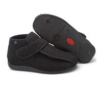 Nwarmsouth Scarpa Aderente Touch Close,Calde Scarpe di Cotone Vecchio, Piede gonfio e Scarpe Post-operatorie ferite-40_Black,Calzature Post-op Regolabili