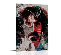 NWFWZP Poster su tela con frank Zappa, cantanti leggendari, maestri della musica, decorazione artistica da parete, per camera da letto, 40 x 60 cm, con cornice