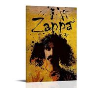 NWFWZP Poster su tela con frank Zappa, cantanti leggendari, maestri della musica, decorazione artistica da parete, per camera da letto, 40 x 60 cm, con cornice