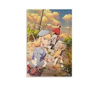 NWFWZP Poster su tela di animazione e animazione con il tramonto oltre la fine del mondo, arte decorativa da parete, per camera da letto, 60 x 90 cm, senza cornice, stile