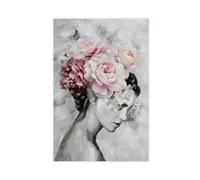 NWGACS Poster artistico su tela con la bellezza con graziosi fiori, decorazione per camera da letto, sport, ufficio, stanza, regalo, senza cornice, 60 x 90 cm