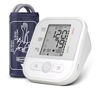 NWOUIIAY Misuratore di Pressione, Misuratore Pressione da Braccio Con Schermo LCD, Macchinetta Pressione da 22 a 42 CM, Sfigmomanometro Memorizzazione di Due Utenti 2 x 99 Letture (Bianco)