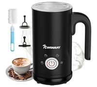 NWOUIIAY Montalatte Elettrico 4 in 1 Cappuccinatore Elettrico 300ML 600W Silenzioso con Manico per Latte Caldo e Freddo Schiuma di Latte Rivestimento Antiaderente per Latte Cappuccino Macchiato