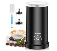 NWOUIIAY Montalatte Elettrico 5 in 1, Cappuccinatore 600W 350ML, Macchina per Schiuma Calda e Fredda Veloce, Silenzioso in Acciaio Inossidabile per Cappuccino, Latte, Macchiato e Cioccolata Calda