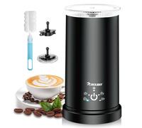 NWOUIIAY Montalatte Elettrico 5 in 1, Cappuccinatore 600W 350ML, Macchina per Schiuma Calda e Fredda Veloce, Silenzioso in Acciaio Inossidabile per Cappuccino, Latte, Macchiato e Cioccolata Calda