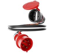 NWP Adattatore 1,5 m, 16 A, 400 V, spina ad alta corrente su 230 V, presa Schuko - IP44 - 3 x 2,5 mm²