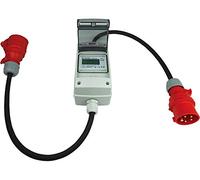 NWP Adattatore CEE 16 A 400 V - contatore elettrico digitale portatile - calibrato - (con reset) IP44 - 3 fasi