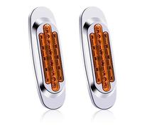 NWpangu 2PCS 16-LED Luci di Posizione 12V 24V Luci Laterali a LED Laterali Indicatore Ingombro per Camion Rimorchio Furgoni. (Giallo)